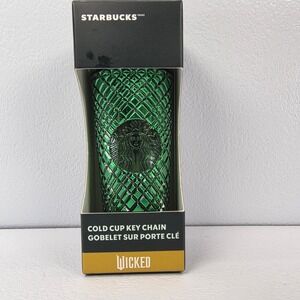Starbucks Wicked Cold Cup Keychain Green Diamond Studded Collectible‎